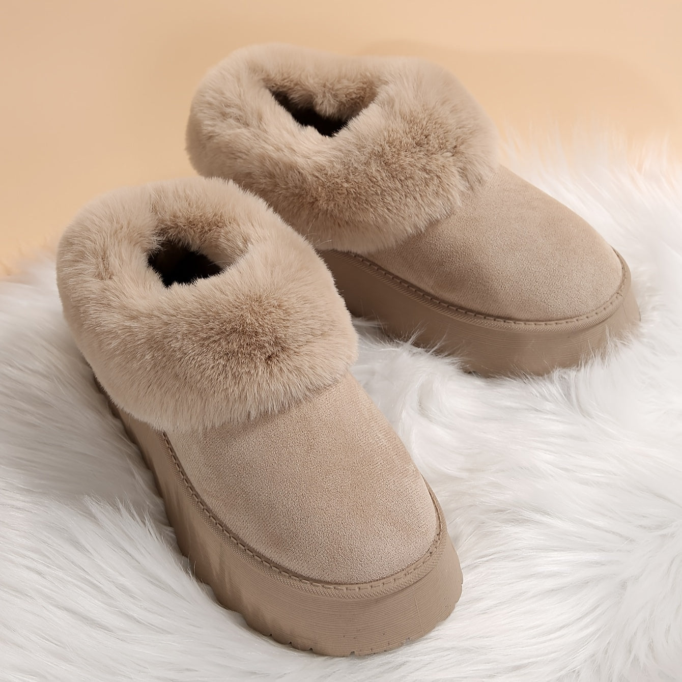 2024 Winter Plus Fleece Low-top Warm Snow Boots