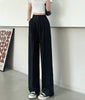 EssentialEase™ - Black wide-leg casual trousers