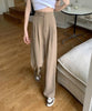 EssentialEase™ - Casual wide-leg trousers khaki